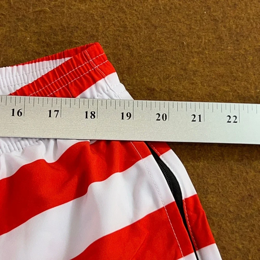 SILKWORLD Mens XXL Red White Blue USA Flag Stars Stripes Swim Trunks New